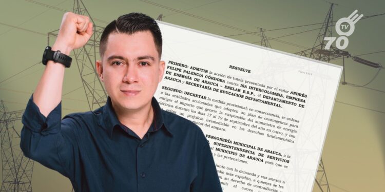 El Juzgado Cuarto Penal de Arauca admitió una tutela que exige medidas de contingencia para reducir los efectos del apagón eléctrico previsto entre el 17 y 19 de septiembre.