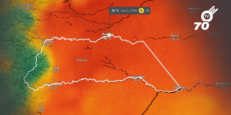 Arauca registra temperaturas de 35°C en medio de una ola de calor. Autoridades emiten alerta y recomiendan precaución ante el clima extremo.