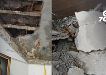 Colapsó parte del techo del Concejo Municipal de Arauca tras fuertes lluvias