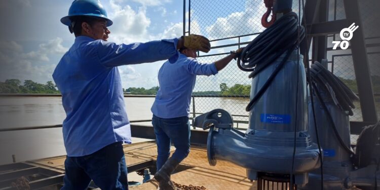 Emserpa confirmó la instalación de nuevas bombas Fly que aumentan la captación de agua en Arauca
