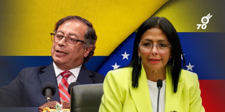 Petro se reúne con Delcy Rodríguez en Caracas para abordar seguridad en la frontera