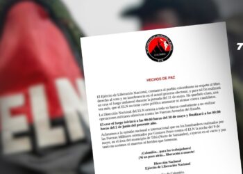 ELN anunció cese al fuego unilateral durante elecciones presidenciales